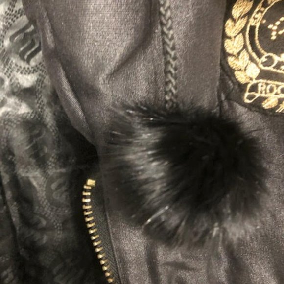 ROCAWEAR LADIES CHIC LUXE WINTER BLACK PARKA SIZE LARGE - Picture 6 of 12